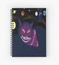 even cats dream of space Spiral Notebook