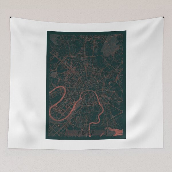 Item preview, Moscow Map Red designed and sold by HubertRoguski.