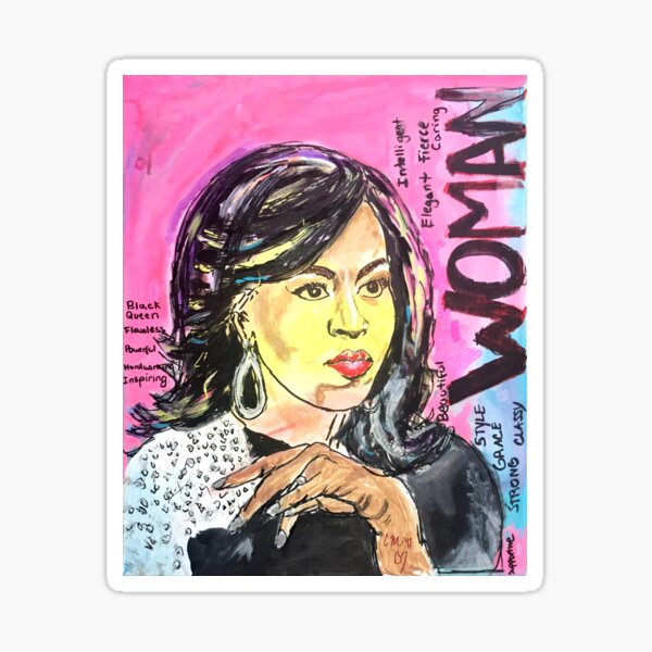 Michelle Obama- I am Woman Sticker