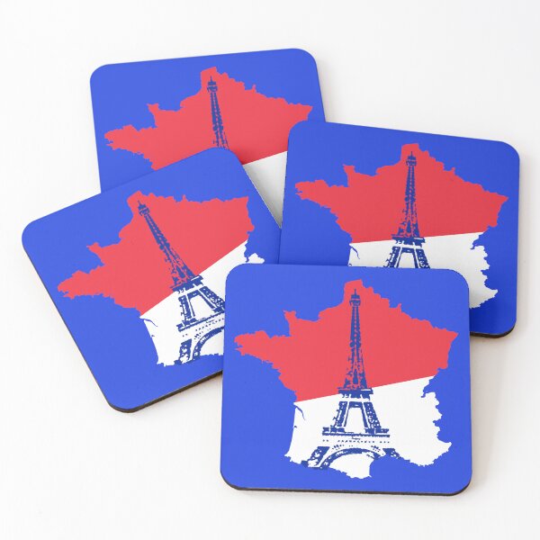 Item preview, Paris Eiffel Tower - Red & White France Map designed and sold by LordAudes.