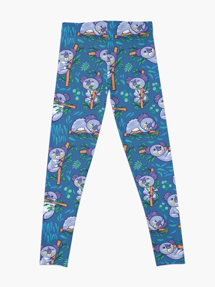 Alternate view of koalas in the eucalyptus forest Leggings