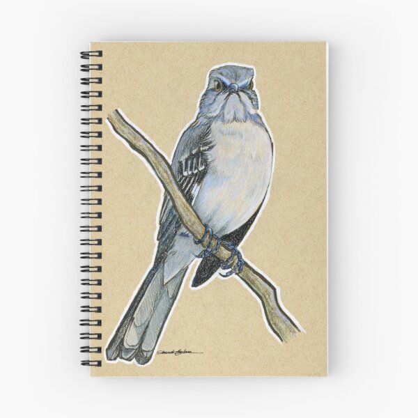 Aperçu de l'œuvre Série d'oiseaux d'État: Tennessee - Northern Mockingbird créée et vendue par the artings of me.