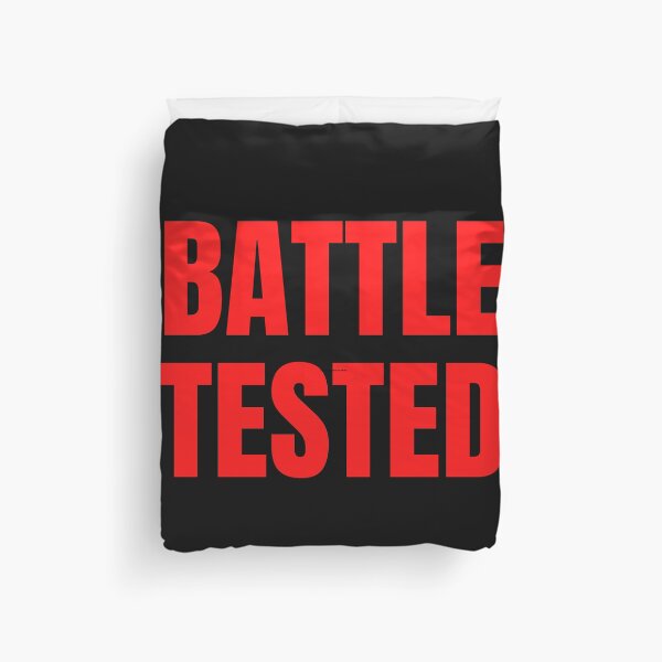 Item preview, battle tested inspirational quote designed and sold by GlobalLifestyle.