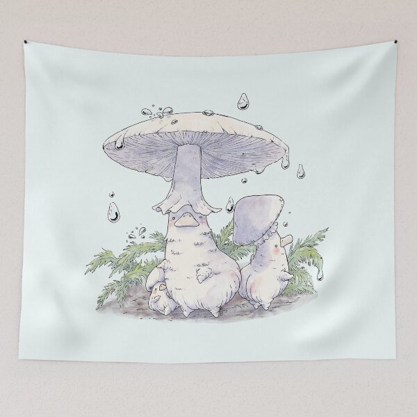 Item preview, Rainy Day Destroying Angel Mushroom designed and sold by ElfSama.