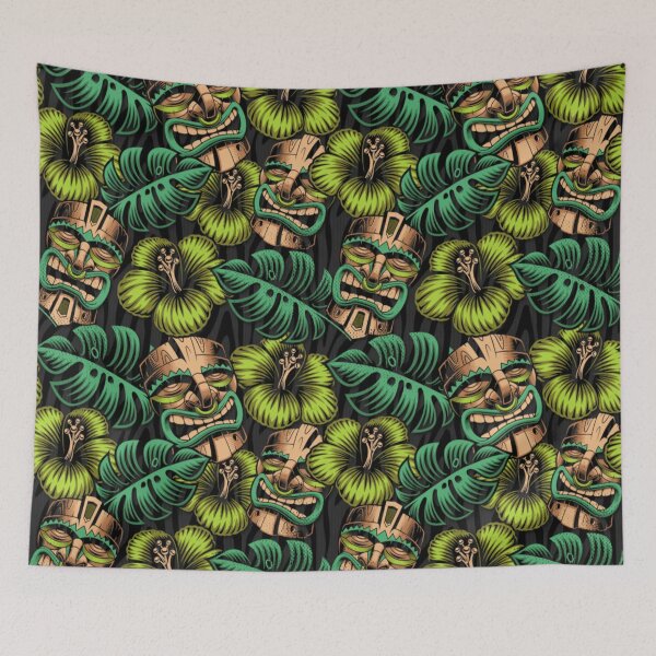 Item preview, Tiki Seamless Pattern designed and sold by Chibloom.