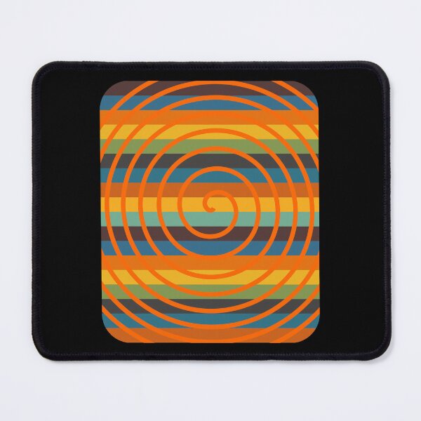 Item preview, Psychedelic Orange Spiral Retro Stripe Background designed and sold by artfulnotebook.