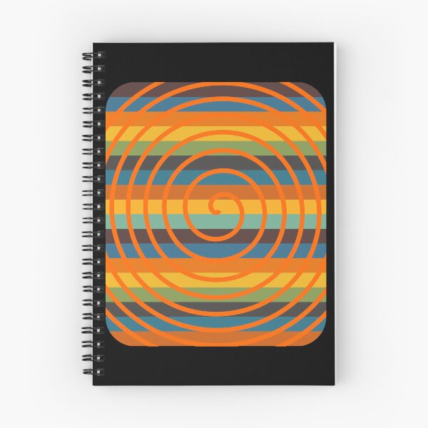 Item preview, Psychedelic Orange Spiral Retro Stripe Background designed and sold by artfulnotebook.