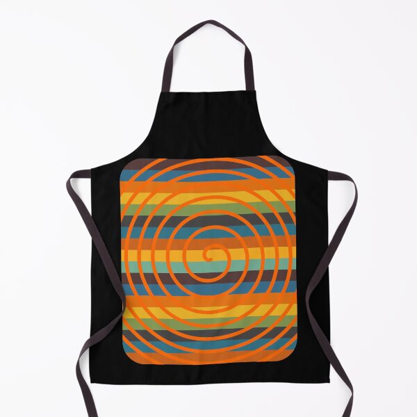Item preview, Psychedelic Orange Spiral Retro Stripe Background designed and sold by artfulnotebook.