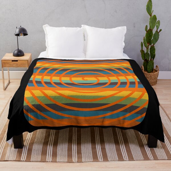 Item preview, Psychedelic Orange Spiral Retro Stripe Background designed and sold by artfulnotebook.