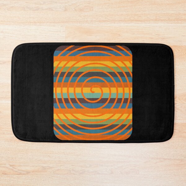 Item preview, Psychedelic Orange Spiral Retro Stripe Background designed and sold by artfulnotebook.