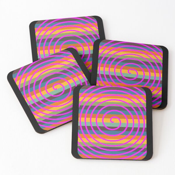 Item preview, Psychedelic Pink Spiral Retro Stripe Background designed and sold by artfulnotebook.