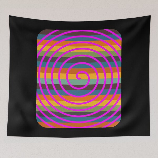 Item preview, Psychedelic Pink Spiral Retro Stripe Background designed and sold by artfulnotebook.