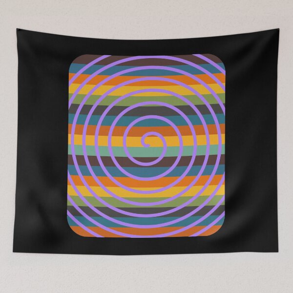 Item preview, Psychedelic Purple Spiral Retro Stripe Background designed and sold by artfulnotebook.