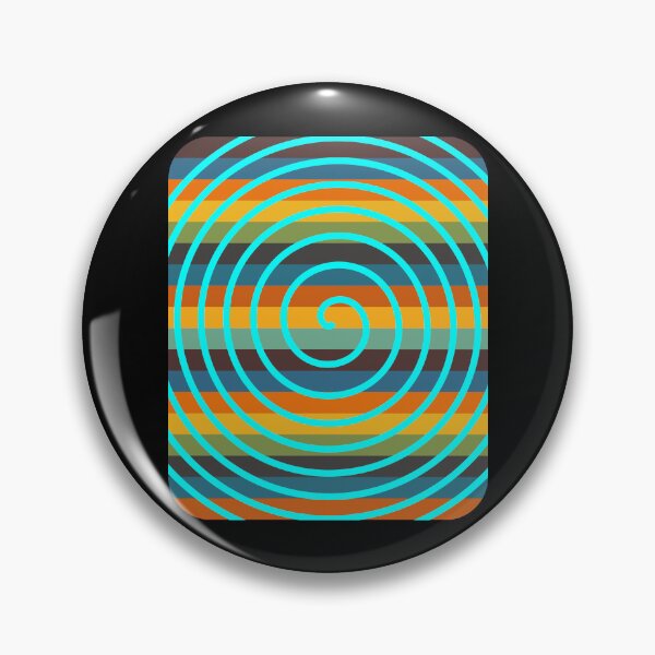 Item preview, Bright Psychedelic Teal Spiral Retro Stripe Background designed and sold by artfulnotebook.