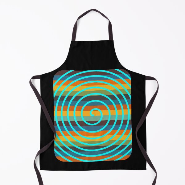 Item preview, Bright Psychedelic Teal Spiral Retro Stripe Background designed and sold by artfulnotebook.