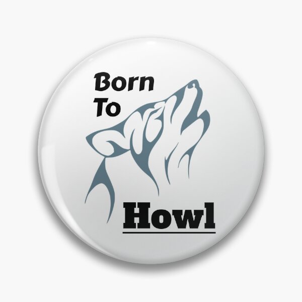 Item preview, Born to Howl Wolf Animal Alter Graphic Grey on White designed and sold by GladBlackLamb.