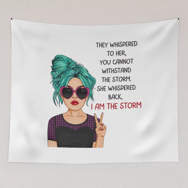 Item preview, I am the storm, Inspirational Gifts For Awesome People who like pop art and quotes about girl power designed and sold by Auntieck.