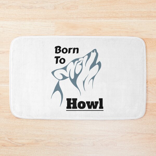 Item preview, Born to Howl Wolf Animal Alter Graphic Grey on White designed and sold by GladBlackLamb.