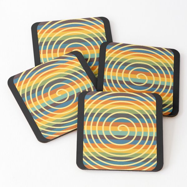 Item preview, Yellow Psychedelic Retro Stripe Background designed and sold by artfulnotebook.