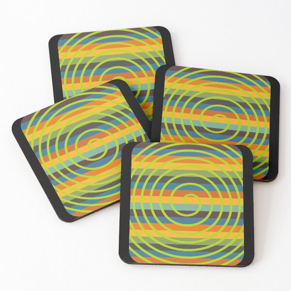 Item preview, Psychedelic Green Spiral Retro Stripe Background designed and sold by artfulnotebook.