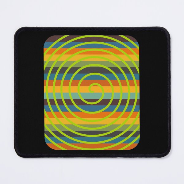 Item preview, Psychedelic Green Spiral Retro Stripe Background designed and sold by artfulnotebook.