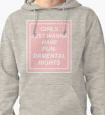 girls just wanna have fundamental rights (pink) Pullover Hoodie