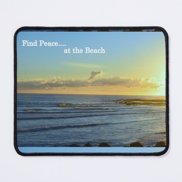 Item preview, Find Peace at the Beach - Rainbow Bay Snapper Rocks Gold Coast Australia designed and sold by SaltySurfgirl.