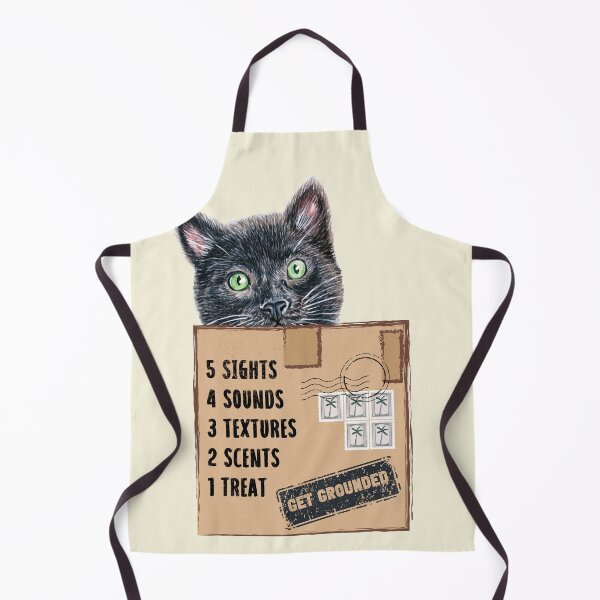 Item preview, Cat in a Box Collection. Wise Cat reminder: when feelings are overwhelming, get grounded, 54321 technique prompt designed and sold by Wise-Cats.