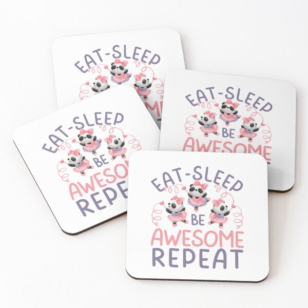Item preview, Copy of Eat Sleep Be Awesome Repeat, Funny Gifts For Awesome People who like dancing and panda's! designed and sold by Auntieck.