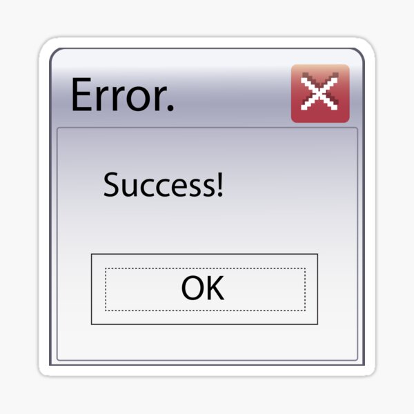 Vista previa del artículo con la obra «Etiqueta engomada de error de Windows», diseñado y vendido por CreepyMurphy.