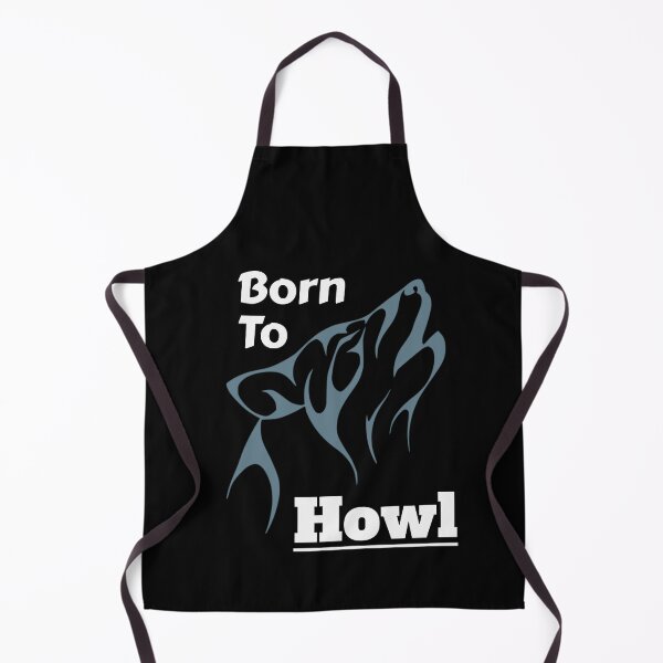 Item preview, Born to Howl Wolf Animal Alter Graphic Grey on Black designed and sold by GladBlackLamb.