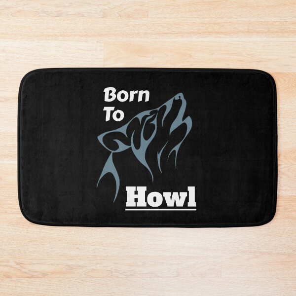 Item preview, Born to Howl Wolf Animal Alter Graphic Grey on Black designed and sold by GladBlackLamb.
