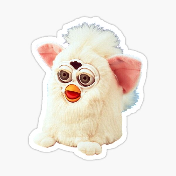 Vista previa del artículo con la obra «Furby bola de nieve», diseñado y vendido por OutsiderCorner.