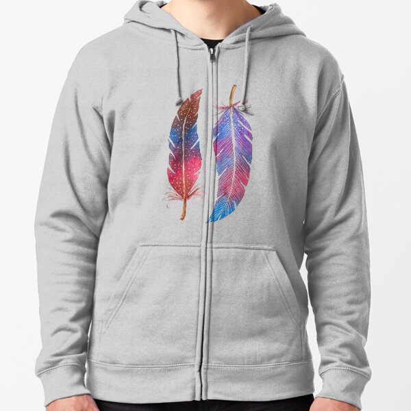 Feathers Two Ways Zipped Hoodie
