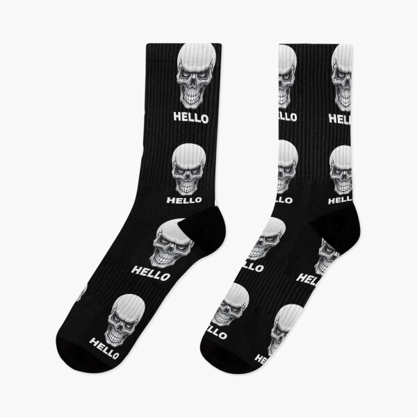 Item preview, Hello Skull - creepy graphic designed and sold by RogerWBDesigns.