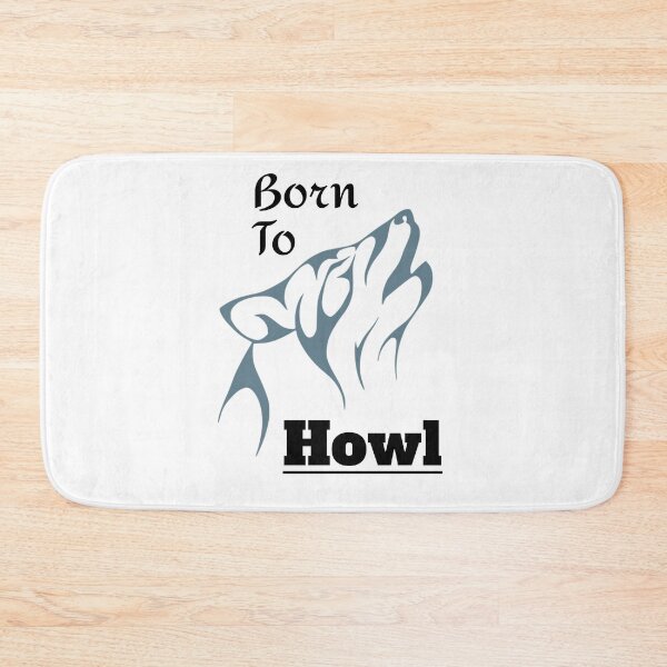 Item preview, Born to Howl Wolf Animal Alter Graphic Grey on White (Elegant Font) designed and sold by GladBlackLamb.