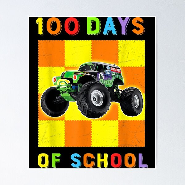 Item preview, Happy 100 Days Of School Truck Monster T-Shirt designed and sold by KimMcdonald90.