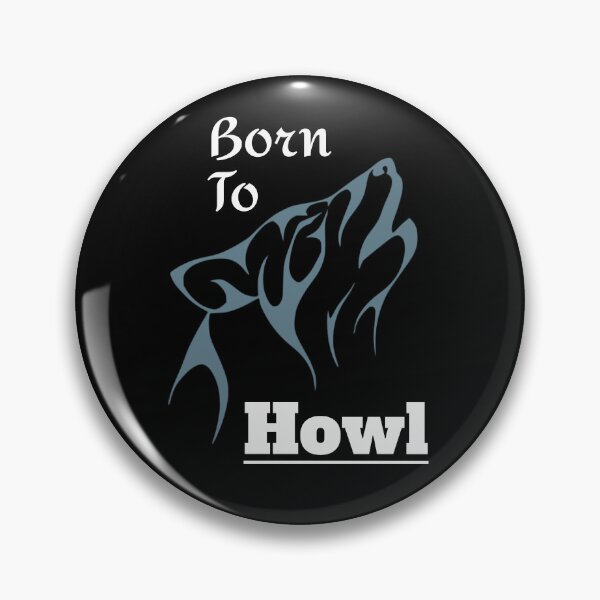Item preview, Born to Howl Wolf Animal Alter Graphic Grey on Black (Elegant Font) designed and sold by GladBlackLamb.