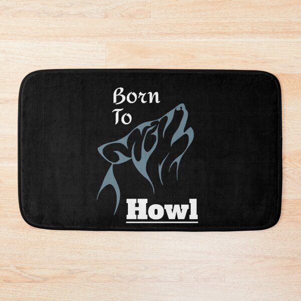 Item preview, Born to Howl Wolf Animal Alter Graphic Grey on Black (Elegant Font) designed and sold by GladBlackLamb.