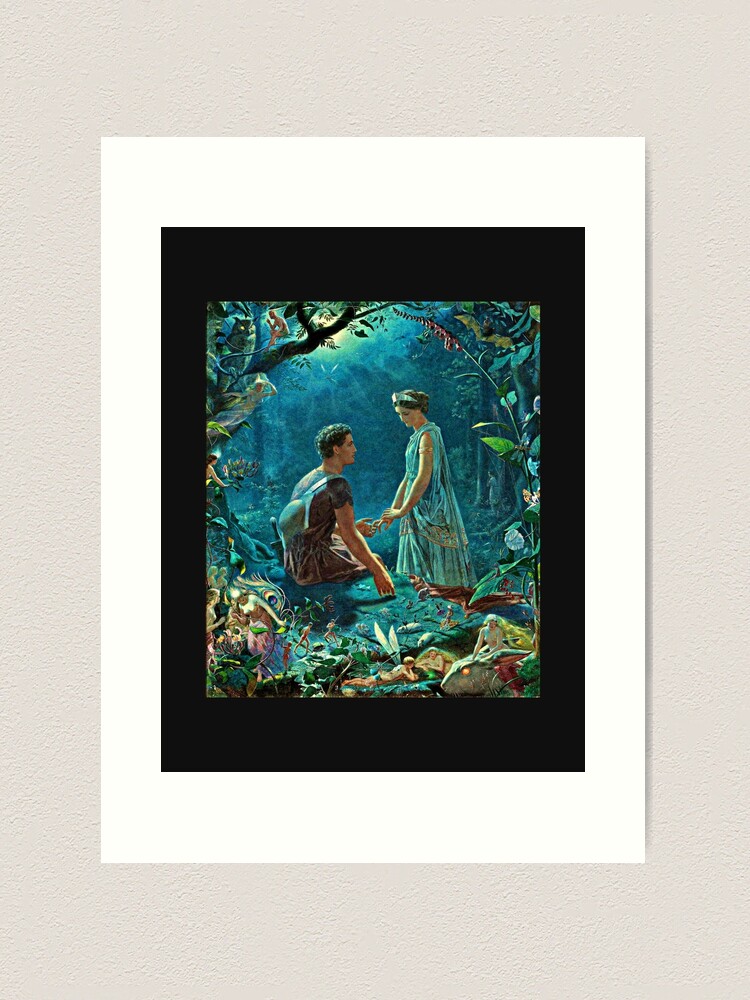 A Midsummer Night's Dream, Shakespeare, Hermia and Lysander Art Print for  Sale by artsphere