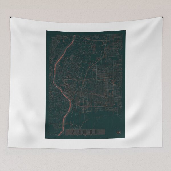 Item preview, Albuquerque Map Red designed and sold by HubertRoguski.