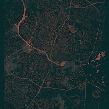 Artwork thumbnail, Austin Map Red by HubertRoguski