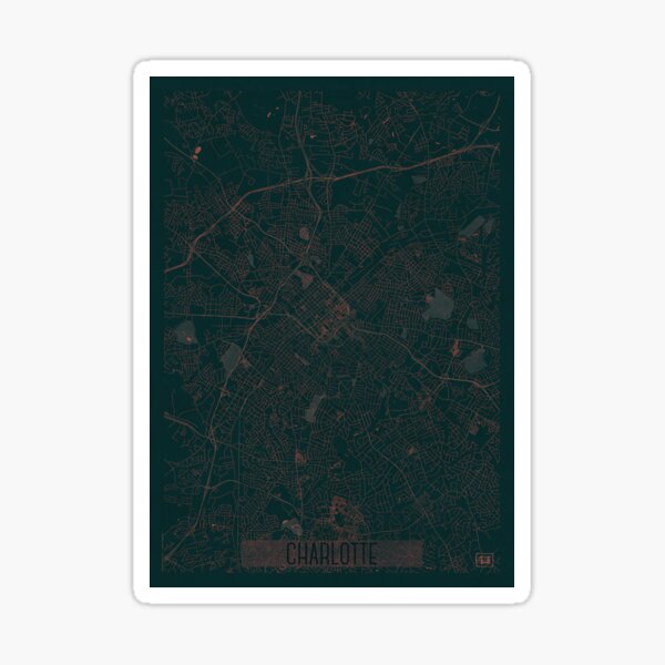 Charlotte Map Red Sticker