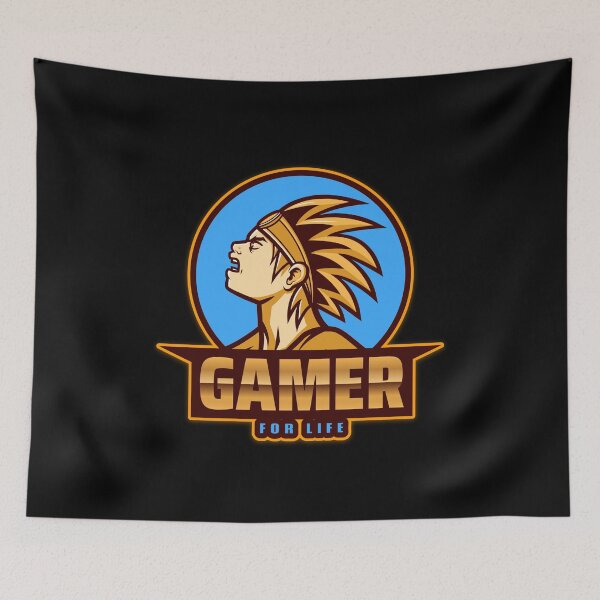Item preview, Gamer for Life with Angry Anime Fighter designed and sold by PRIVARSHU.
