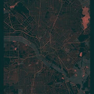 Artwork thumbnail, Dallas Map Red by HubertRoguski