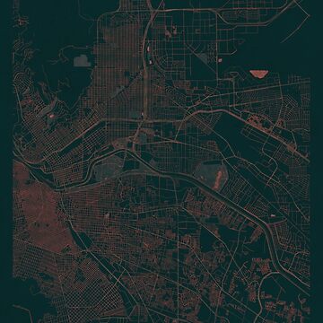 Artwork thumbnail, El Paso Map Red by HubertRoguski