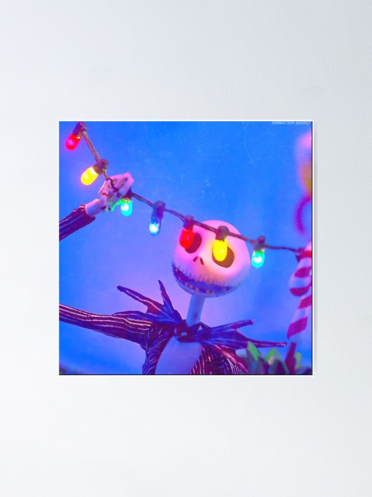 The Nightmare Before Christmas Jack Skeleton With Lights Poster For