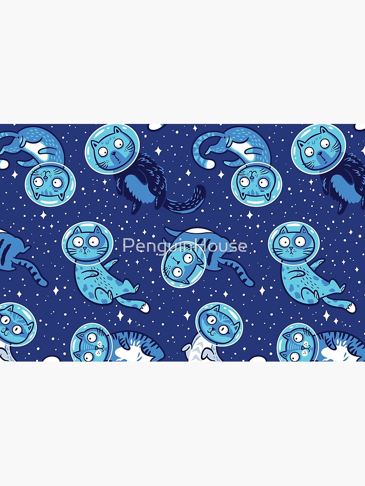 Thumbnail 4 of 4, Zipper Pouch, Galaxy cats designed and sold by PenguinHouse.