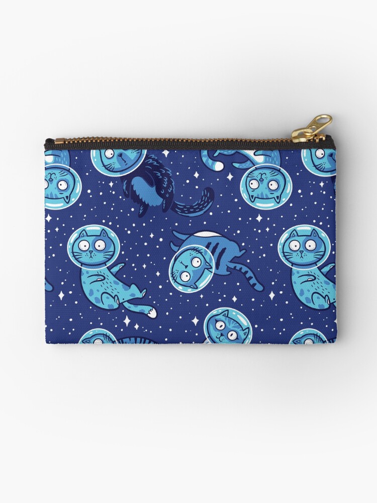 Thumbnail 1 of 4, Zipper Pouch, Galaxy cats designed and sold by PenguinHouse.