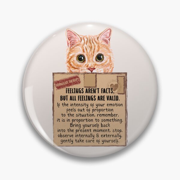 Item preview, Cat in a Box Collection. Wise Cat reminder: feelings are not facts, but all feelings are valid. designed and sold by Wise-Cats.